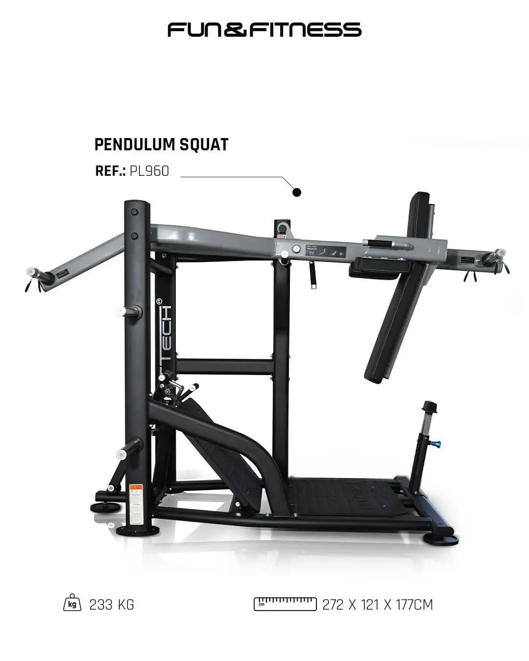 Машина за клекнување со нишало (Pendulum Squat Machine) 2