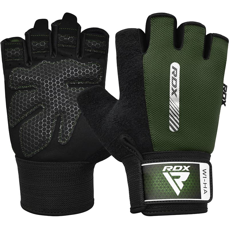 RDX Ракавици за теретана W1 Полу прсти (GYM WEIGHT LIFTING GLOVES W1 HALF)