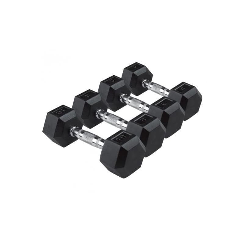 Хексагонални Гумирани Тегови (Hexagonal Rubber Dumbbells)