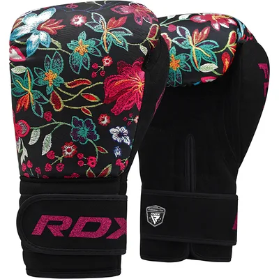 RDX Ракавици за бокс FL-3 Цветни Црни (BOXING GLOVES FL-3 FLORAL BLACK) 2