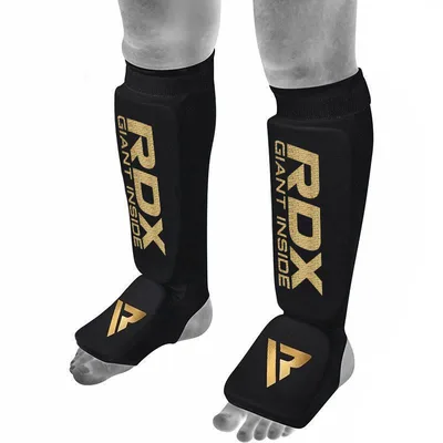 RDX Чорни/Златни Коленари за Глуждови и Петни од Пена (HOSIERY SHIN INSTEP FOAM BLACK/GOLD)