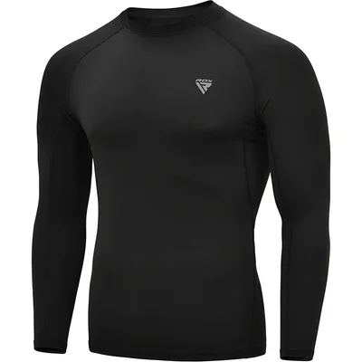 RDX ОБЛЕКА T15 КОМПРЕСИОНЕН ЗАШТИТЕН ДРЕШ БЕЛЕ ПОЛНА (CLOTHING T15 COMPRESSION RASH GUARD BLACK FULL) 4