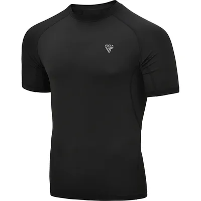 RDX Облека T15 Компресионен Раш Гард Црн Полу (CLOTHING T15 COMPRESSION RASH GUARD BLACK HALF) 4