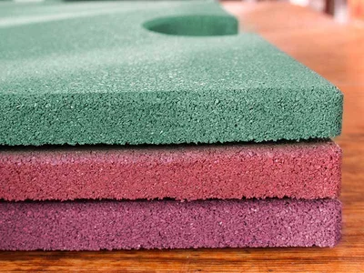 Rubber Floor High End 50 x 50 x 2,5cm (black, green, red) 1